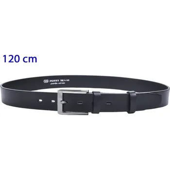 Módní doplněk Dlouhý pánský kožený pásek černý 35-100-4-60 obvod pasu 120 cm 120 cm
