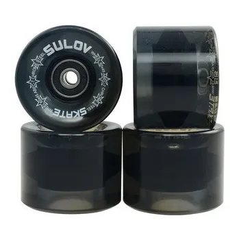 Skateboard Kolečka Penny board BLACK TRANSPARENT 60 x 45mm 85A, sada 4ks, s ložisky