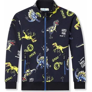 Chlapecká mikina CHLAPECKÁ MIKINA S DINOSAURY HC9302 Velikost: 98, Barva: Tmavě modrá