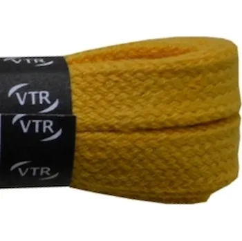 Tkaničky do bot Bavlněné tkaničky ploché žluté, délka 80 cm