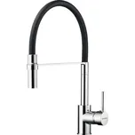 Dřezová baterie s flexibilním ramenem Pyramis Serina černá chrom 090939801