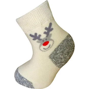 Pánské ponožky Art.18 Dětské zimní termo ponožky Knebl - Sob barevný, velikost 32-35