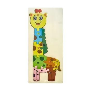 Dřevěná hračka Puzzle drewniane kids z cyframi Żyrafa