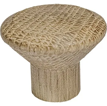 Vintage nábytková úchytka TEREZA, dřevěná, dub surový, průměr 33 mm S1700-33 HZ1