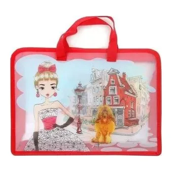 Set školních potřeb Teczka-torba A4+ zapinana na zamek z rączką