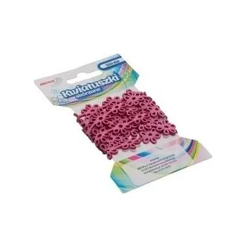 Set školních potřeb Łańcuszek kwiatuszki skórzane 1m różowy