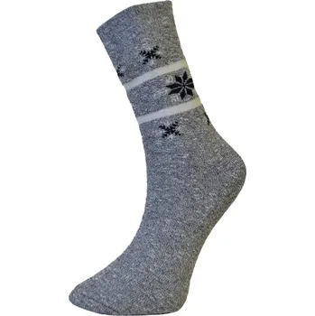 Pánské ponožky Art.16 Zimní thermo ponožky Knebl - Norsko melír, velikost 41-42