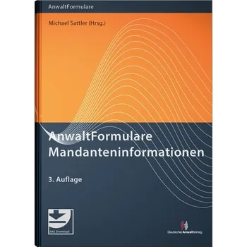 AnwaltFormulare Mandanteninformationen - Sattler, Michael