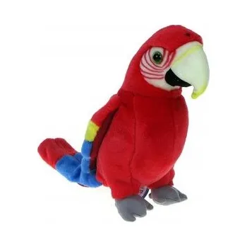 plyšák Papuga czerwona 25cm
