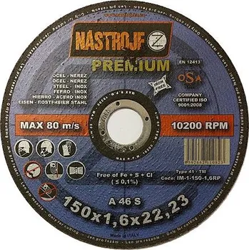 Řezný kotouč NÁSTROJE CZ kotouč řezný 150*1,6mm ocel a nerez IM-1-150-1,6RP PREMIUM