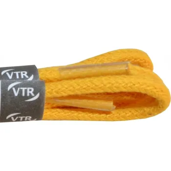 Tkaničky do bot Bavlněné kulaté tkaničky tenké žluté, délka 45 cm