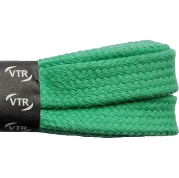 Tkaničky do bot Bavlněné tkaničky ploché světle zelené, délka 100 cm