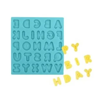Forma na pečení Silikonová formička abeceda knoflíky - Cakesicq