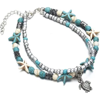 Náramek Gaira® Náramek na nohu Želva 30028-28 tyrkys