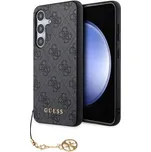 Guess 4G Charms Zadní Kryt pro Samsung Galaxy S24 Grey