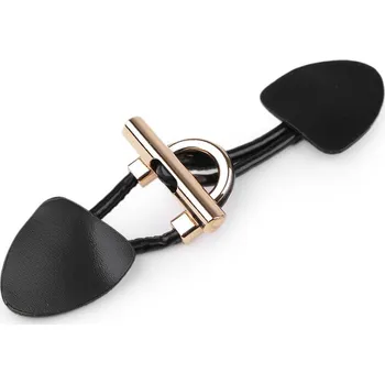 Knoflík Designové zapínání - černá zlatá