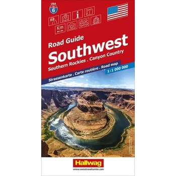 Southwest, Southern Rockies, Canyon Country Strassenkarte 1:1 Mio, Road Guide Nr. 6 - Hallwag Kümmerly+Frey AG