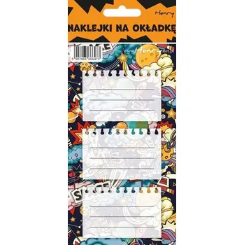 Set školních potřeb Naklejki na zeszyty - Kosmos (12szt)