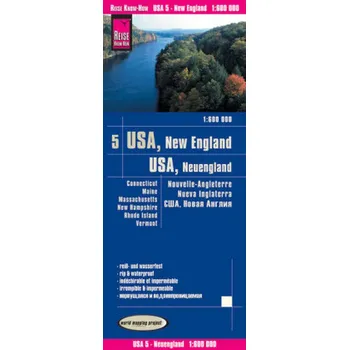 World Mapping Project Reise Know-How Landkarte USA, Neuengland / USA, New England