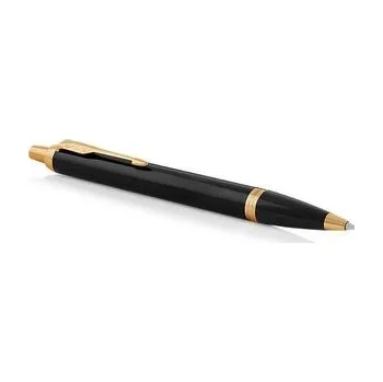 Kuličkové pero "Royal IM", modrá, černé tělo, zlatý klip, PARKER