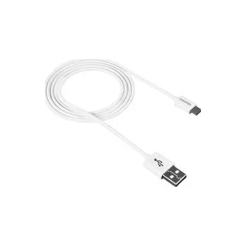 Datový kabel CANYON Nabíjecí kabel Micro USB - USB 2.0, bílá
