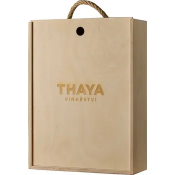 Víno THAYA vinařství Dřevěná bedýnka na tři láhve