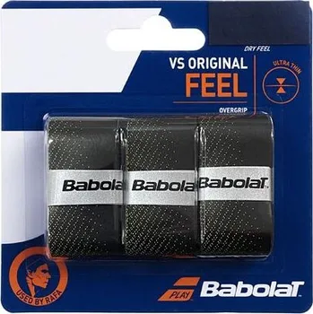 Babolat VS Original overgrip omotávka tl. 0,4 mm černá-žlutá balení 3 ks