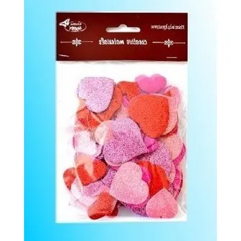 Set školních potřeb Serca brokatowe czerwono-różowe 88szt