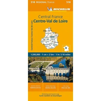 Centre - Michelin Regional Map 518 [DE] (2023, Karta, Michelin Editions)