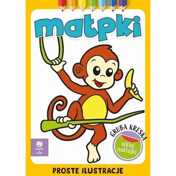 Cizojazyčná kniha Gruba kreska. Małpki - praca zbiorowa