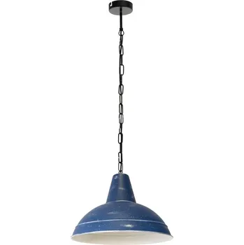 Velké retro svítidlo v modré vintage barvě akce