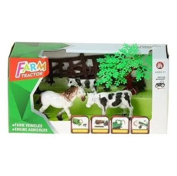 plyšák Zagroda ze zwierzętami i rolnikiem 26x12cm