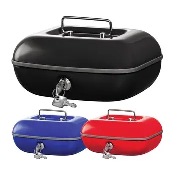 Pokladnička Pokladna kovová Eagle 8333 M, černá/modrá/červená