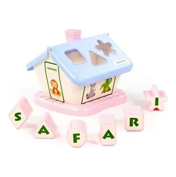 Safari vkládačka naučný domeček růžový