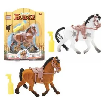 plyšák Koń flokowany 2 kolory MIX