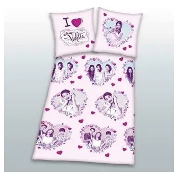 Povlečení SADA DĚTSKÉHO LOŽNÍHO PRÁDLA 160X200CM+70X80CM VIOLETTA DISNEY