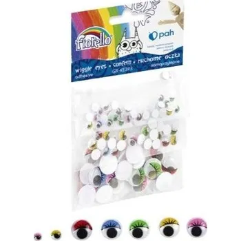 Set školních potřeb Oczka samoprzylepne z rzęsami 80szt. FIORELLO