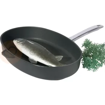 Pánev Pánev oválná na ryby 380x260x60 mm s titanovým povrchem | CONTACTO, 5570/380