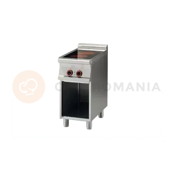 Sporák Sporák sklokeramický elektrický se skříňkou, 2 plotýnky | RM GASTRO, PCC 74 ET