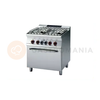 Sporák Sporák plynový s 4 hořáky a plynovou troubou GN 2/1 | RM GASTRO, CF4 78 G/P