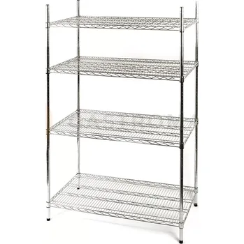 Ložnicová sestava Skladový regál, chrom, 4 police, 1220x455x1800 mm | STALGAST, 680122