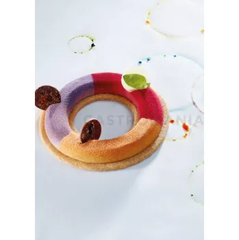 Kuchyňská sůl Silikonová forma na chuťovky 8x ring 100x10 mm, 50 ml, 400x300 mm - GG006S | PAVONI, Tondo