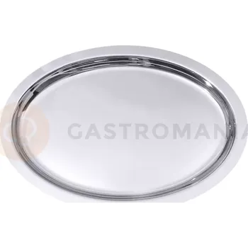 Servírovací stolek Tác z nerezové oceli, oválný 560x400x20 mm | CONTACTO, 6908/560