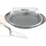 Podnos na dorty s poklopem a lopatkou, průměr 33 cm, barva modrošedá | GUZZINI, FEELING