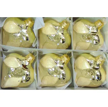 Vánoční ozdoba Vánoční srdce 3053 set 6ks