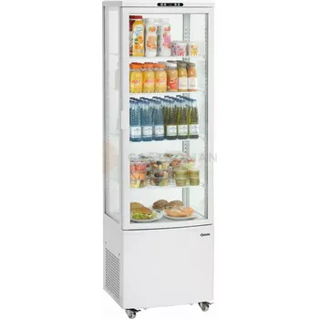 Chladící vitrína, 235 l, LED osvětlení, 4 police, 525x455x1703 mm | BARTSCHER, 235L-W