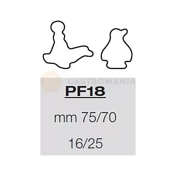 Výrobník cukrové vaty Šablona s formičkami na těsto - 16/25x tvary 75/70 mm, 57,5x39 cm | PAVONI, PF18