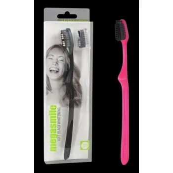 Zubní kartáček MegaSmile zubní kartáček Black Whitening SOFT pink 2ks