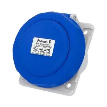 Elektrická zásuvka Famatel Zásuvka vestavná 24233 IP67/230V/32A/3P 6h, šikmá 10° - SpeedPRO
