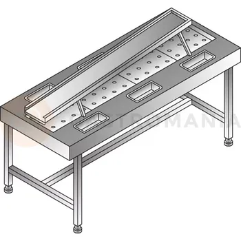 Počítačový stůl Stůl na loupací brambory, 4 stanoviště | LOZAMET, ZFZ.0